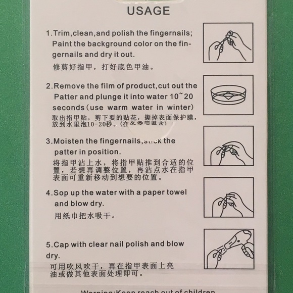 NWT Nail Art Waterslide Tattoos in Stargazer Lily - Picture 2 of 7